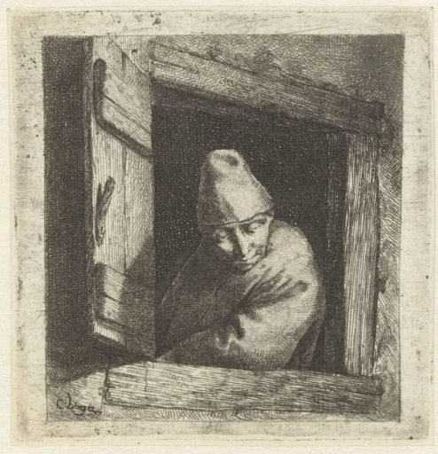 Man at open window