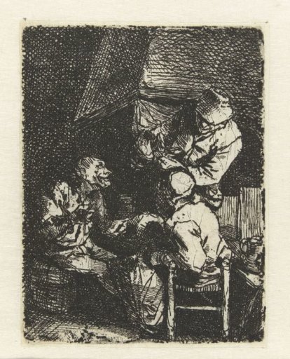 Company around the fireplace