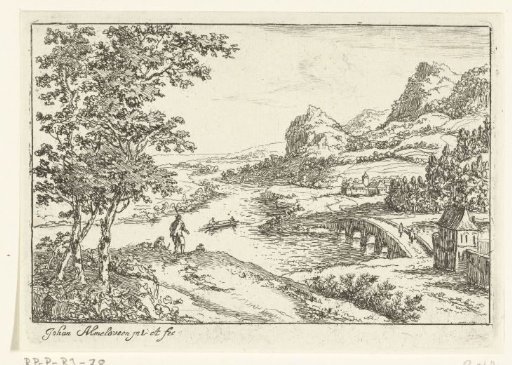 Stone bridge at a river fork
