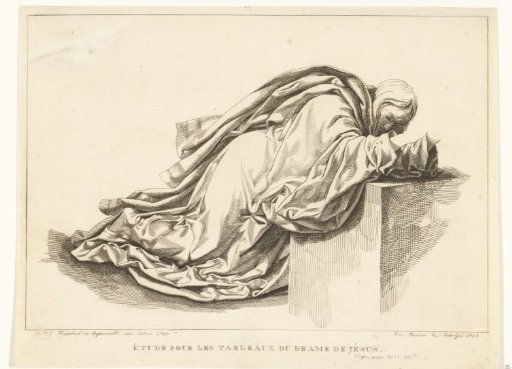 Kneeling figure