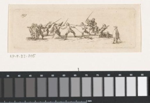Duel with onlookers
