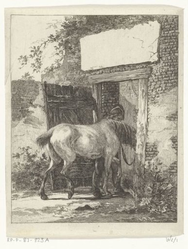 A Stable Boy Leading a Horse into the Stable