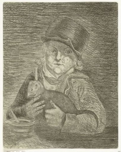 Boy with Cap Holding a Cat