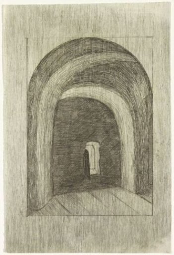 Interior with Vaults and Small Window with Shutters