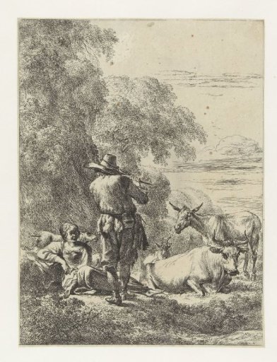 Shepherd playing the flute