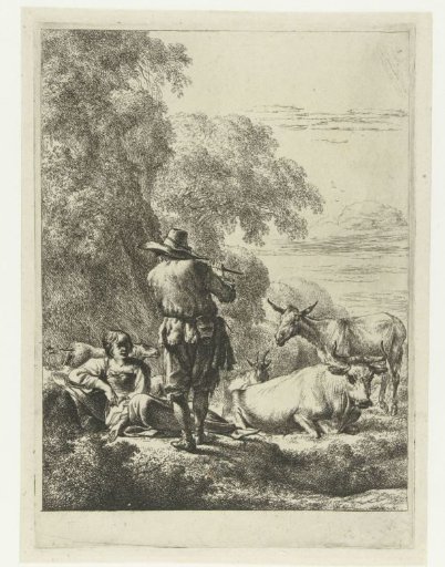 Shepherd playing the flute