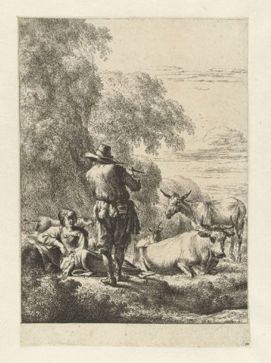 Shepherd playing the flute