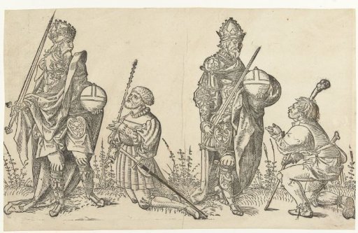 Emperor Trajan with a Judge and Emperor Augustus with a Peasant