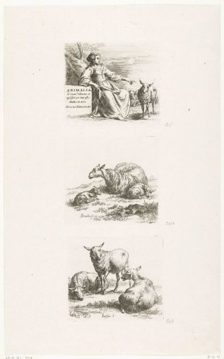 Seated Shepherdess with Sheep
