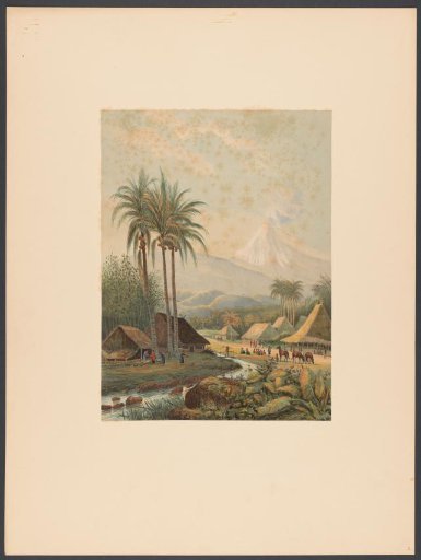 View of the Semeru volcano
