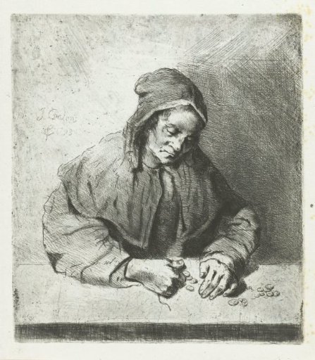 Woman counting money