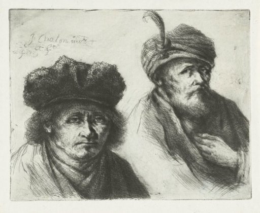 Two men, with hat and turban
