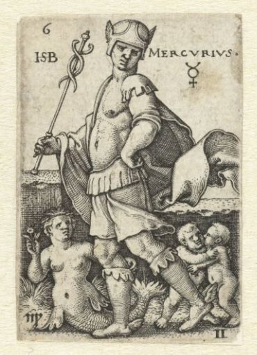 Mercury with the constellations Virgo and Gemini