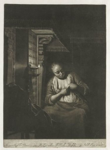 Woman scratching herself