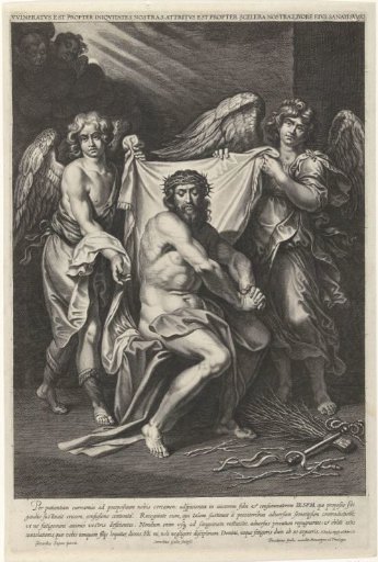 Christ as Man of Sorrows with Two Angels and Two Cherubim