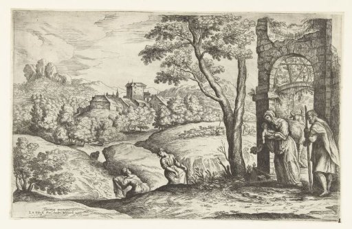 Landscape with the Holy Family and two wet nurses
