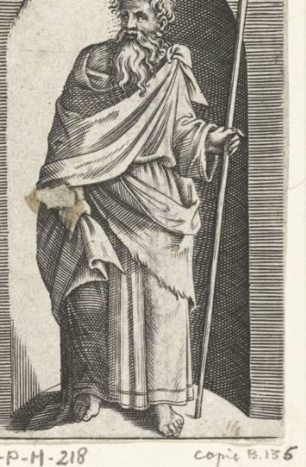 Apostle Matthias with spear standing in a niche