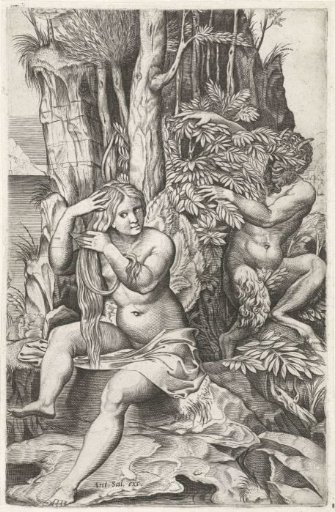 Satyr Peeping at a Nymph During Her Toilet