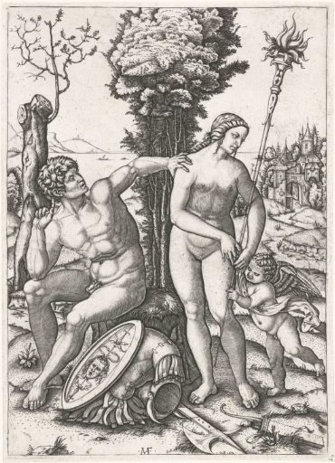 Mars and Venus as a Lovers' Pair with Cupid