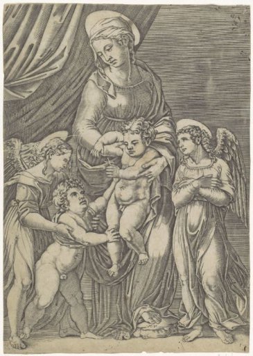 Mary with Child, John the Baptist and Two Angels