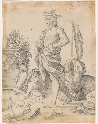 Young Hero at an Altar