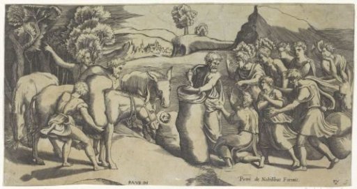 Joseph's cup discovered in Benjamin's grain sack