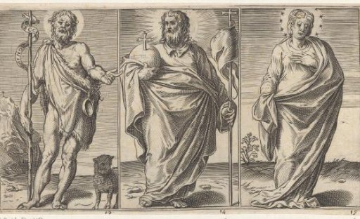 John the Baptist, Christ and Mary