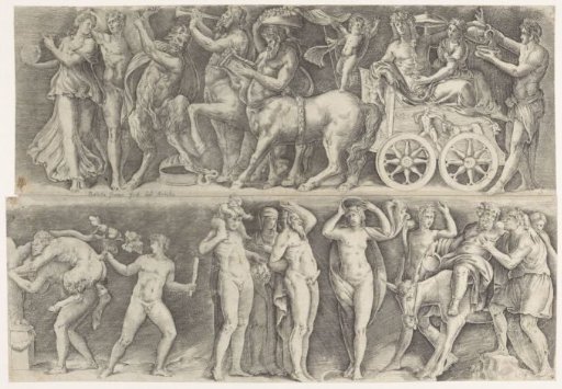 Antique relief with Bacchus and Ariadne