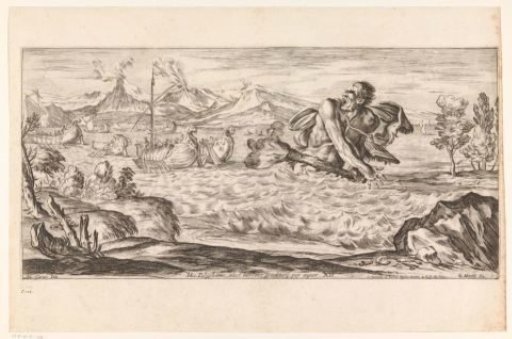 Polyphemus pursuing the fleet of Aeneas