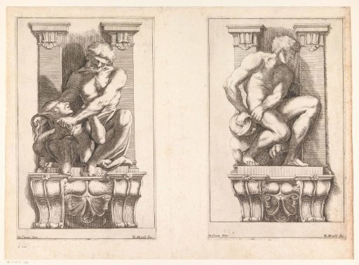 Man subduing a Harpy