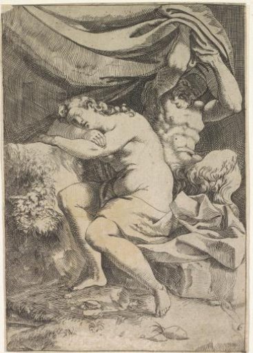 Satyr Spying on a Sleeping Woman