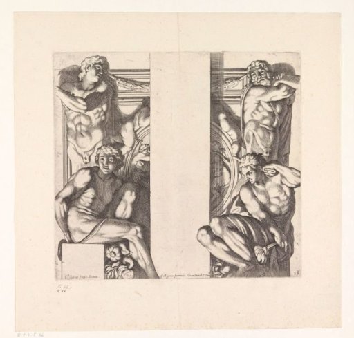 Torso and nude male figures