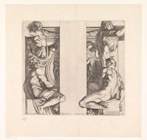 Torso and nude male figures