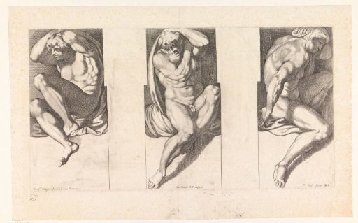 Three Naked Male Figures