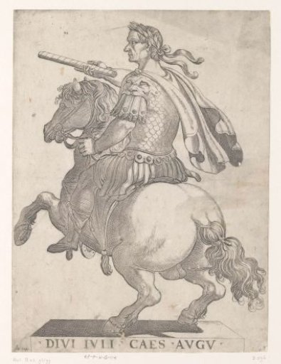 Emperor Julius Caesar on horseback