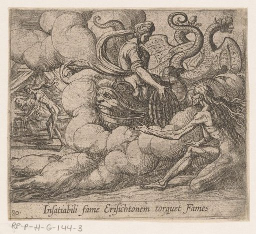 Nymph of Ceres Ordering Hunger to Strike Erysichthon