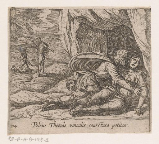 Peleus omhelst Thetis