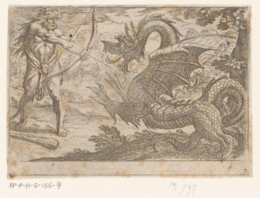 Hercules and the Dragon Ladon