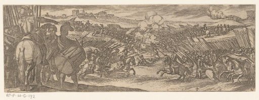 Two armies attacking each other