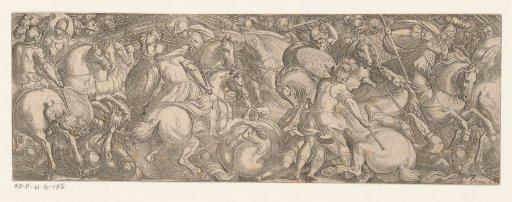 A tangle of fighting mounted soldiers