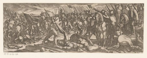Victorious soldiers stealing the belongings of the dead