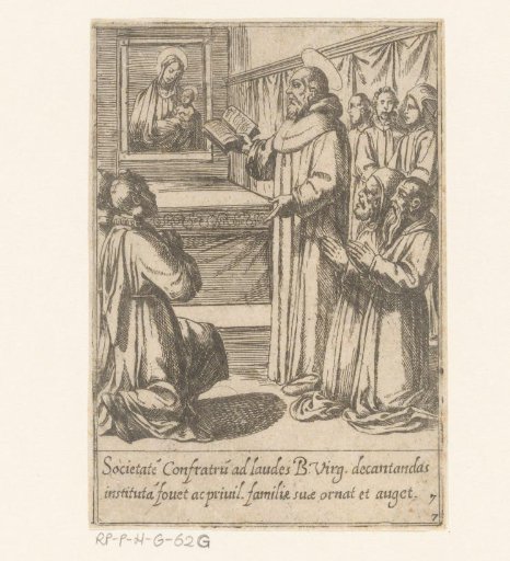 Saint Philip leads in prayer as head of the Servites