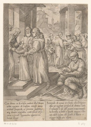 Saint Anthony brings his sister to the nuns
