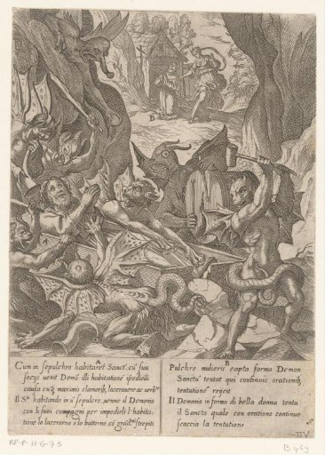 Saint Anthony is tempted by the demons
