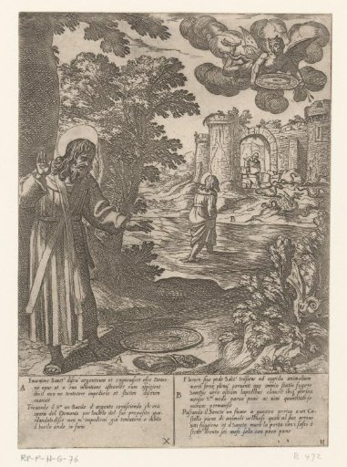 Saint Anthony tempted by a silver dish
