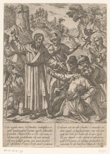 Saint Anthony heals a possessed man