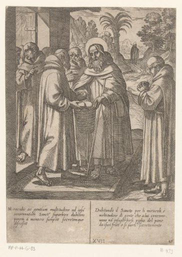 Saint Anthony Receives Bread from the Monks