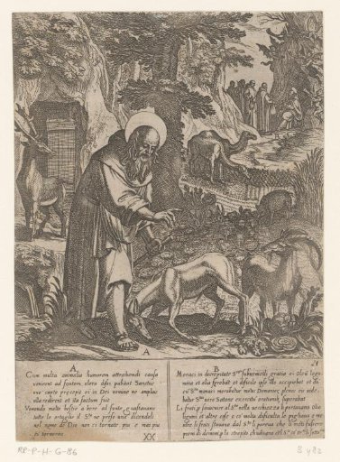 Saint Anthony Prevents Wild Animals from Plundering His Garden