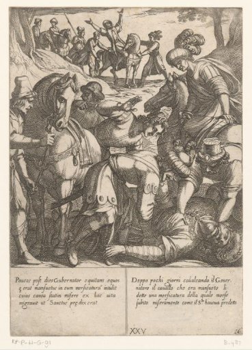 Belagio Is Bitten by His Horse and Dies as Predicted by Saint Anthony