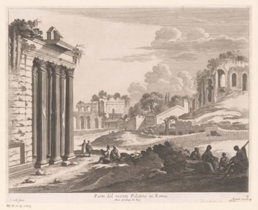 View of ruins on the Palatine